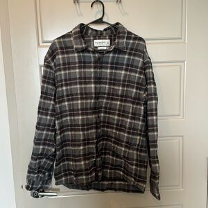 Abercrombie & Fitch Men’s Green Relaxed Plaid Flannel Good Condition